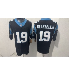 Men Carolina Panthers  19 Chris Brazzell II Black F U S E  Vapor Limited Stitched Football Jersey