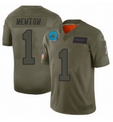 Men Carolina Panthers 22 Christian McCaffrey Limited Camo 2019 Salute to Service Football Jersey