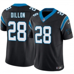 Men Carolina Panthers  28 A J  Dillon Black 2026 F U S E  Vapor Limited Stitched Football Jersey