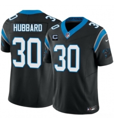Men Carolina Panthers 30 Chuba Hubbard Black 2026 F U S E 1 Star C Patch Vapor Limited Stitched Football Jersey Men Carolina Panthers 30 Chuba Hubbard Black 2026 F U S E 1 Star C Patch Vapor Limited Stitched Football Jersey