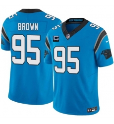 Men Carolina Panthers 95 Derrick Brown Blue 2026 F U S E 3 Star C Patch Vapor Limited Stitched Football Jersey Men Carolina Panthers 95 Derrick Brown Blue 2026 F U S E 3 Star C Patch Vapor Limited Stitched Football Jersey