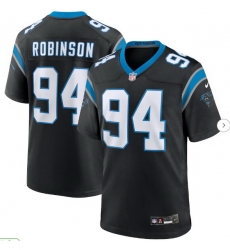 Men Carolina Panthers A'Shawn Robinson #94 Black 2025 F U S E Vapor Limited Stitched Football Jersey
