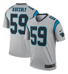 Nike Panthers 59 Luke Kuechly Silver Inverted Legend Jersey