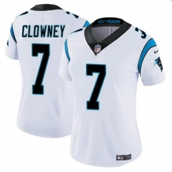 Women Carolina Panthers 7 Jadeveon Clowney White Stitched Jersey