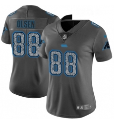 Womens Nike Carolina Panthers 88 Greg Olsen Gray Static Vapor Untouchable Limited NFL Jersey