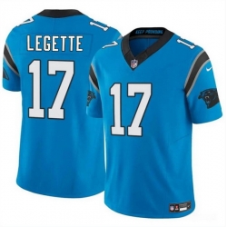 Youth Carolina Panthers 17 Xavier Legette Blue 2024 F U S E  Vapor Limited Stitched Football Jersey