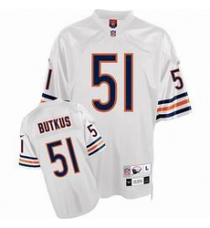 Chicago Bears 51 BUTKUS white throwback jerseys