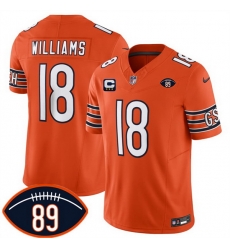 Men Chicago Bears 18 Caleb Williams Orange 2026 With Mike Ditka 89 Patch And With 3 star C Patch Vapor Untouchable Limited Stitched Football Jersey Men Chicago Bears 18 Caleb Williams Orange 2026 With Mike Ditka 89 Patch And With 3 star C Patch Vapor Untouchable Limited Stitched Football Jersey