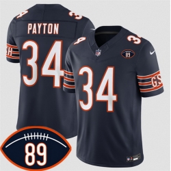 Men Chicago Bears  34 Walter Payton Navy 2026 With Mike Ditka 89 Patch F U S E  Vapor Untouchable Limited Stitched Football Jersey