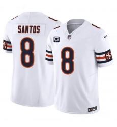 Men Chicago Bears  8 Cairo Santos White 2026 F U S E  2 Star C Patch Vapor Untouchable Limited Stitched Football Jersey