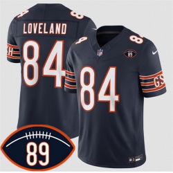 Men Chicago Bears  84 Colston Loveland Navy 2026 With Mike Ditka 89 Patch F U S E  Vapor Untouchable Limited Stitched Football Jersey