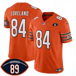 Men Chicago Bears  84 Colston Loveland Orange 2026 F U S E  With Mike Ditka 89 Patch Vapor Untouchable Limited Stitched Football Jersey