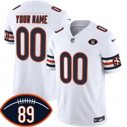 Men Chicago Bears Active Player Custom White 2026 With Mike Ditka 89 Patch F U S E  With VMH Patch Vapor Untouchable Limited Stitched Football Jersey