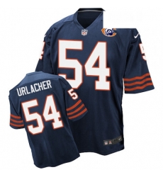 Mens Nike Chicago Bears 54 Brian Urlacher Elite Navy Blue Throwback NFL Jersey