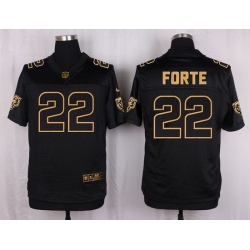 Nike Bears #22 Matt Forte Black Mens Stitched NFL Elite Pro Line Gold Collection Jersey