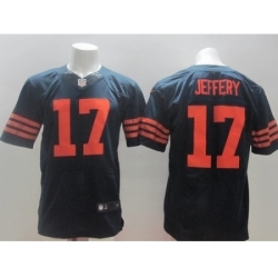 Nike Chicago Bears 17 Alshon Jeffery Blue Elite Orange Number NFL Jersey