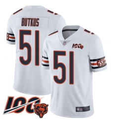 Youth Chicago Bears 51 Dick Butkus White Vapor Untouchable Limited Player 100th Season Football Jersey