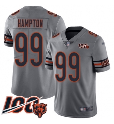 Youth Chicago Bears 99 Dan Hampton Limited Silver Inverted Legend 100th Season Football Jersey