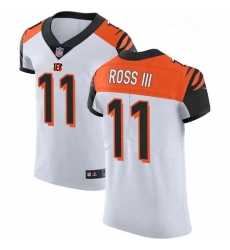 Bengals 11 John Ross III White Men Stitched Football Vapor Untouchable Elite Jersey