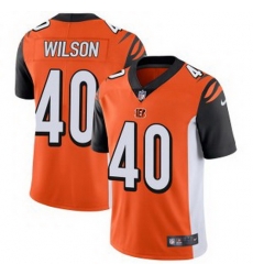 Cincinnati Bengals 40 Brandon Wilson Men Limited Orange Vapor Untouchable Jersey