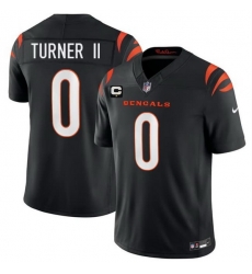Men Cincinnati Bengals 0 DJ Turner II Black 2026 F U S E 1 Star C Patch Vapor Untouchable Limited Stitched Football Jersey Men Cincinnati Bengals 0 DJ Turner II Black 2026 F U S E 1 Star C Patch Vapor Untouchable Limited Stitched Football Jersey
