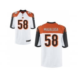 Nike Cincinnati Bengals 58 Rey Maualuga White Game NFL Jersey