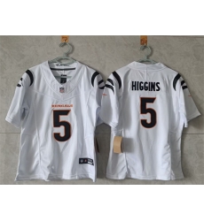 Women Cincinnati Bengals 5 Tee Higgins White F U S E Stitched Vapor Football Jersey Women Cincinnati Bengals 5 Tee Higgins White F U S E Stitched Vapor Football Jersey
