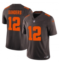 Men Cleveland Browns 12 Shedeur Sanders Brown 2025 F U S E  Alpha Dawg Limited Stitched Football Jersey