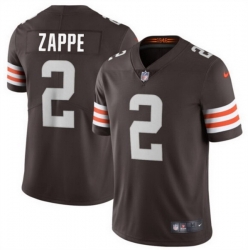 Men Cleveland Browns 2 Bailey Zappe Brown Vapor Limited Stitched Football Jersey