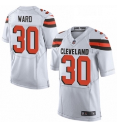 Mens Nike Cleveland Browns 30 Denzel Ward Elite White NFL Jersey