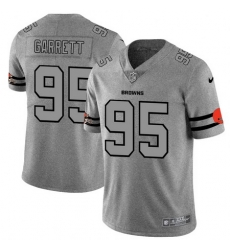 Nike Browns 95 Myles Garrett 2019 Gray Gridiron Gray Vapor Untouchable Limited Jersey