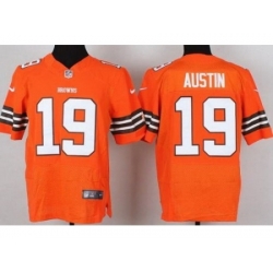 Nike Cleveland Browns 19 Miles Austin Orange Elite NFL Jersey