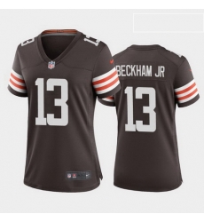 Women Cleveland Browns 13 Odell Beckham Jr 2020 Alternate Vapor Limited Jersey Brown