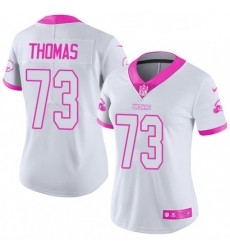 Womens Nike Cleveland Browns 73 Joe Thomas Limited WhitePink Rush Fashion NFL Jersey