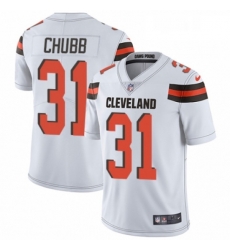 Youth Nike Cleveland Browns 31 Nick Chubb White Vapor Untouchable Elite Player NFL Jersey