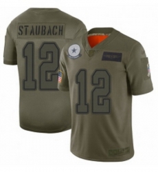 Men Dallas Cowboys 12 Roger Staubach Limited Camo 2019 Salute to Service Football Jersey