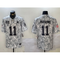 Men Dallas Cowboys 2311 Micah Parson 2024 F U S E Arctic Camo Salute To Service Limited Stitched Football Jersey