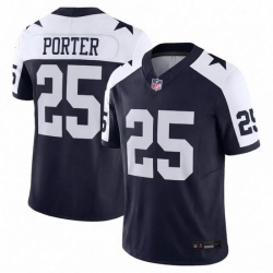 Men Dallas Cowboys  25  Joey Porter Jr Thanksgiving Navy 2026 F U S E Vapor Untouchable Limited Stitched Football Jersey