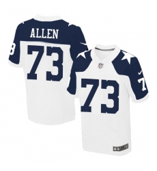 Nike Larry Allen Dallas Cowboys 73# Elite Throwback Alternate Jersey White