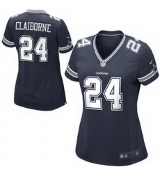 Dallas Cowboys Nike #24  Girls Claiborne Women Game Jersey  Navy Blue