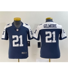 Women Dallas Cowboys 21 Stephon Gilmore Navy Thanksgiving Limited Stitched Football Jersey 28Run Small uFF09