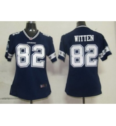 Women Nike Dallas cowboys 82 Witten Authentic Game Jersey