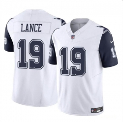 Youth Dallas Cowboys 19 Trey Lance White 2023 F U S E Vapor Untouchable Limited Stitched Football Jersey