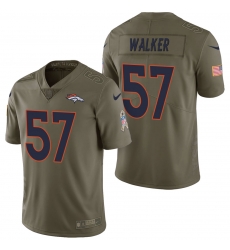 Denver Broncos #57 DeMarcus Walker Olive 2017 Salute to Service Limited Jersey