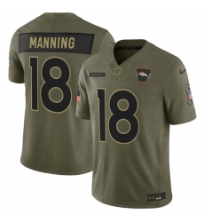 Men Denver Broncos 18 Peyton Manning Olive 2025 F U S E Salute to Service Limited Stitched Football Jersey Men Denver Broncos 18 Peyton Manning Olive 2025 F U S E Salute to Service Limited Stitched Football Jersey