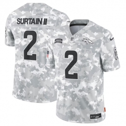 Men Denver Broncos 2 Patrick Surtain II 2024 Arctic Camo Salute To Service Limited Stitched Football Jersey