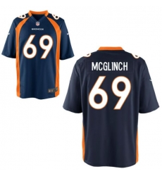 Men Denver Broncos Mike McGlinchey #69 Blue Vapor Limited Stitched Jersey