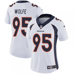 Nike Broncos #95 Derek Wolfe White Womens Stitched NFL Vapor Untouchable Limited Jersey