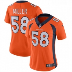 Womens Nike Denver Broncos 58 Von Miller Orange Team Color Vapor Untouchable Limited Player NFL Jersey