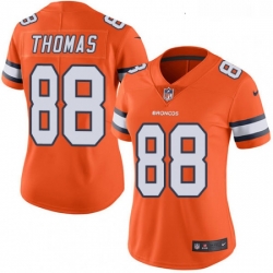 Womens Nike Denver Broncos 88 Demaryius Thomas Limited Orange Rush Vapor Untouchable NFL Jersey